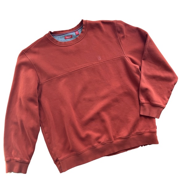 Vintage Izod Burnt Orange Large Crew Neck Sweatshirt With Understated Branding - Picture 1 of 11